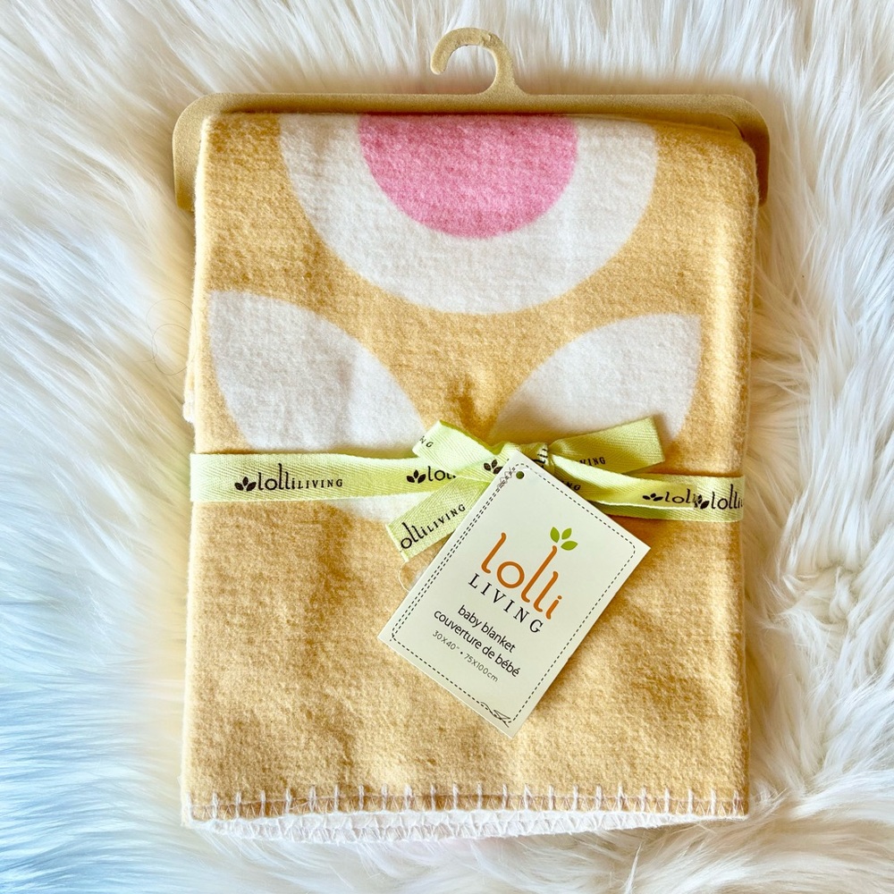 Lolli Living Baby Blanket - Pink and Yellow